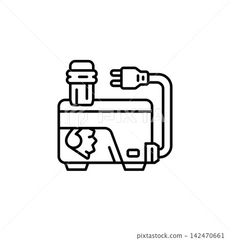 Electric sharpener line icon for home appliances, household equipment, stationery, electrical devices, school supplies, office tools, web, mobile apps, and infographic design, isolated Electric sharpener line icon for home appliances, household equipment, stationery, electrical devices, school supplies, office tools, web, mobile apps, and infographic design, isolated 142470661