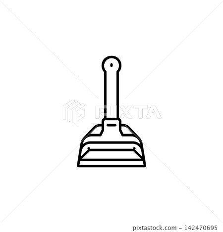 dustpan icon. home appliance icon line style. perfect use for logo, presentation, website, and more. modern icon design outline style dustpan icon. home appliance icon line style. perfect use for logo, presentation, website, and more. modern icon design outline style 142470695