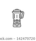 blender vector icon. home appliance icon line style. perfect use for logo, presentation, website, and more. modern icon design outline style 142470720