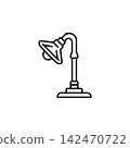 floor lamp vector icon. home appliance icon line style. perfect use for logo, presentation, website, and more. modern icon design outline style 142470722