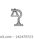 floor lamp vector icon. home appliance icon line style. perfect use for logo, presentation, website, and more. modern icon design outline style 142470723
