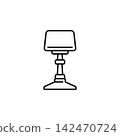 floor lamp vector icon. home appliance icon line style. perfect use for logo, presentation, website, and more. modern icon design outline style 142470724
