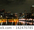 Night view and cherry blossoms from near Kyobashi Station and Tenmabashi in Osaka 142470785