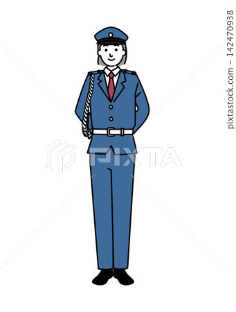 young female security guard young female security guard 142470938