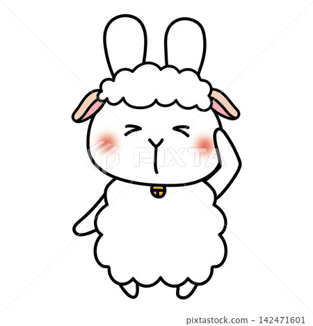 A white rabbit wearing a sheep costume. A white rabbit wearing a sheep costume. 142471601