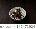 Marshmallow chocolate fondue 142471924