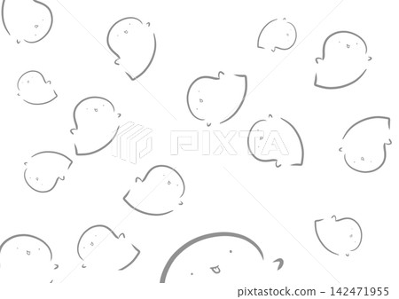 時尚的灰色幽靈圖案背景材質(白色) 時尚的灰色幽靈圖案背景材質(白色) 142471955