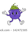 Cute purple cauldron  142472385