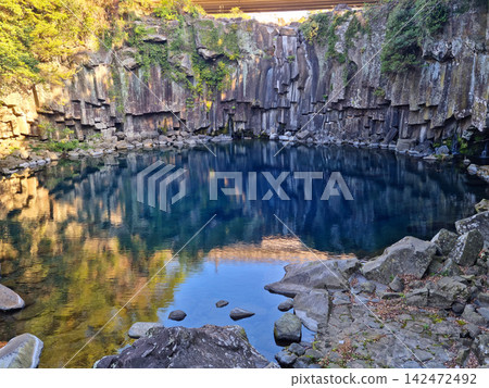 This is the first Cheonjeyeon waterfall in Jeju Island. This is the first Cheonjeyeon waterfall in Jeju Island. 142472492
