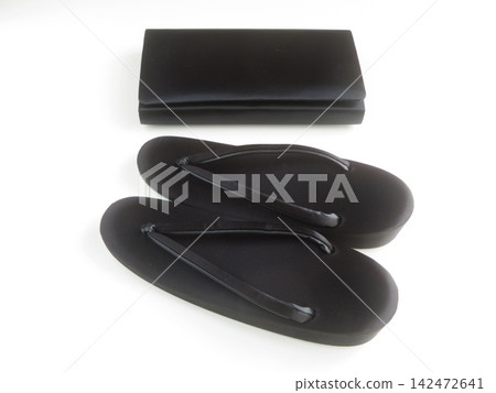 Black sandals and black bag Black sandals and black bag 142472641