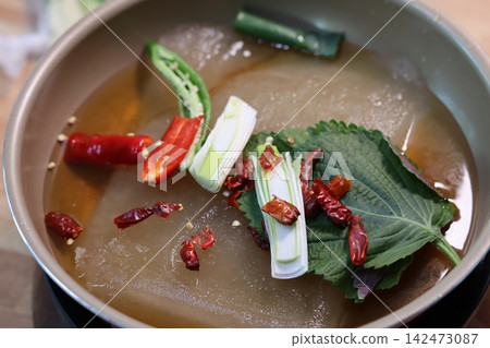 Spicy Broth Ingredients in Pot Spicy Broth Ingredients in Pot 142473087