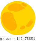 Simple full moon illustration 142473351