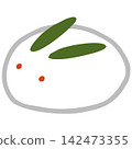 Cute snow rabbit illustration 142473355