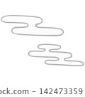 Simple Japanese style cloud illustration 142473359
