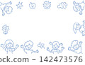 A frame featuring cheerful children (hand-drawn illustration) 142473576