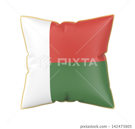 Pillow with the flag of Madagascar Pillow with the flag of Madagascar 142473805