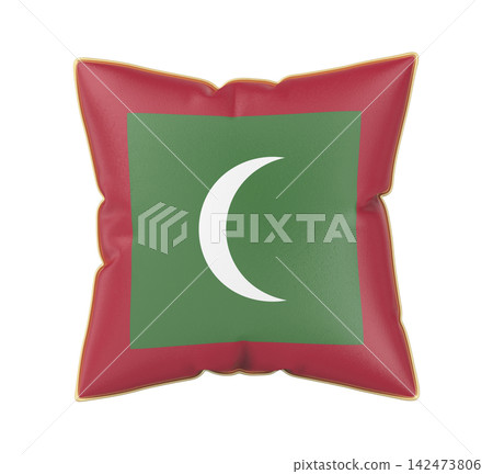 Pillow with the flag of the Maldives Pillow with the flag of the Maldives 142473806