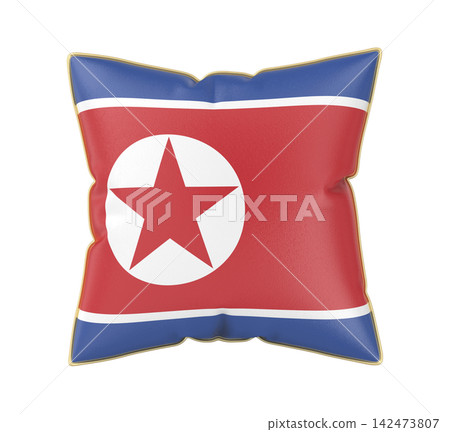 Pillow with the flag of North Korea Pillow with the flag of North Korea 142473807