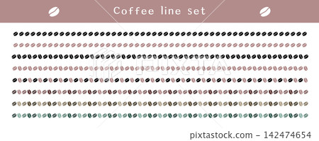 Coffee bean line set Coffee bean line set 142474654