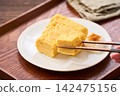 Japanese-style egg dish: Rolled omelet with dashi broth, served with grated daikon radish. Japanese-style egg dish: Rolled omelet with dashi broth, served with grated daikon radish. 142475156