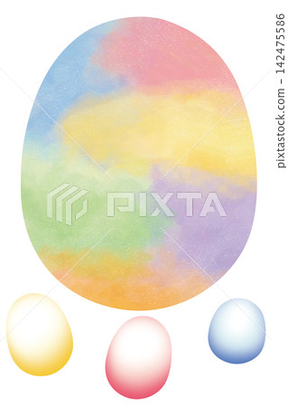 夢幻水彩渲染彩蛋與幾何圓蛋圖案 夢幻水彩渲染彩蛋與幾何圓蛋圖案 142475586