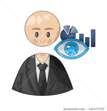 Illustration of business analyst Illustration of business analyst 142475707