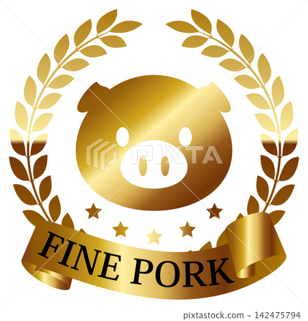 豬肉的奢華金標。 豬肉的奢華金標。 142475794