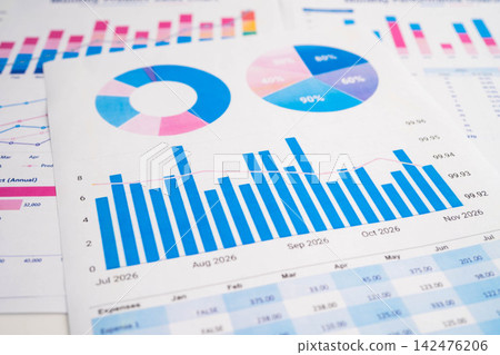 Chart graph paper. Finance, account, statistic, investment data economy, stock exchange business. Chart graph paper. Finance, account, statistic, investment data economy, stock exchange business. 142476206
