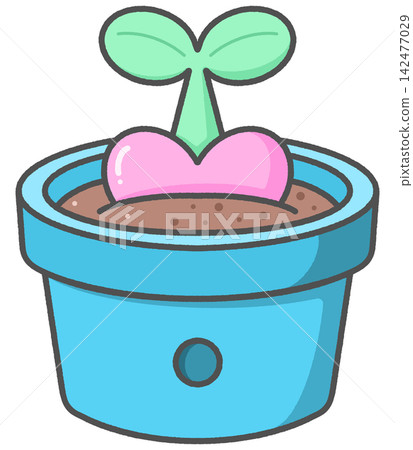Love Sprout Growing in a Pot Love Sprout Growing in a Pot 142477029