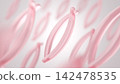 3DCG image of healthy skin cells and collagen structure, showing pink color, moisture, and firmness. 142478535