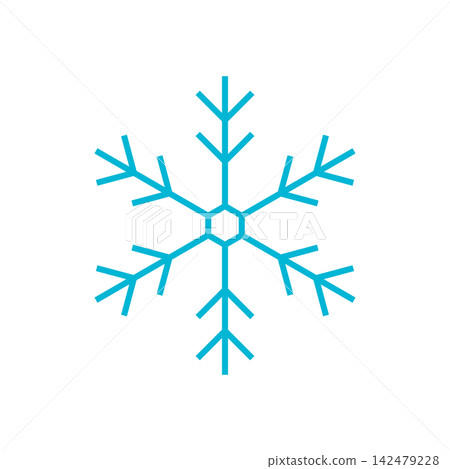 簡單的雪花插畫素材 簡單的雪花插畫素材 142479228