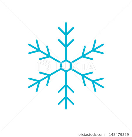 簡單的雪花插畫素材 簡單的雪花插畫素材 142479229