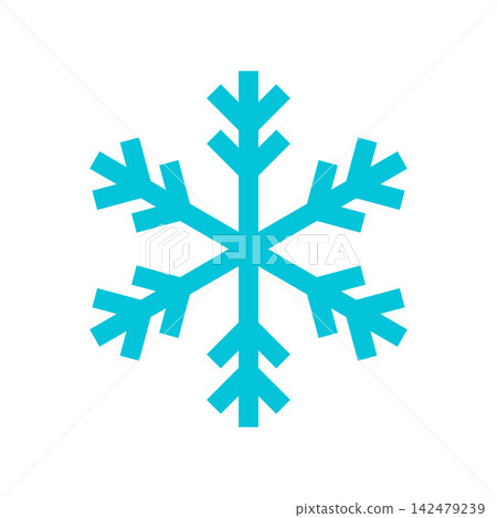 簡單的雪花插畫素材 142479239
