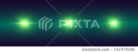 Abstract digital background showing bright green light flares and sparkling particles Abstract digital background showing bright green light flares and sparkling particles 142479286