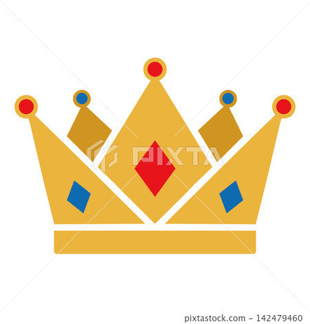 Pop art style crown illustration Pop art style crown illustration 142479460