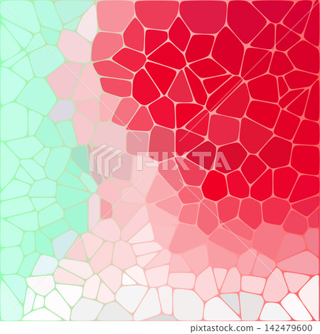 Abstract geometric background of polygons creating a gradient transition from soft mint to saturated red color. EPS 10 Abstract geometric background of polygons creating a gradient transition from soft mint to saturated red color. EPS 10 142479600