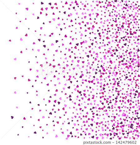 Abstract festive background with a scatter of small pink and purple hearts on a clean white background. EPS 10 Abstract festive background with a scatter of small pink and purple hearts on a clean white background. EPS 10 142479602