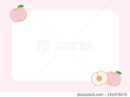 Pink peach frame Pink peach frame 142479670