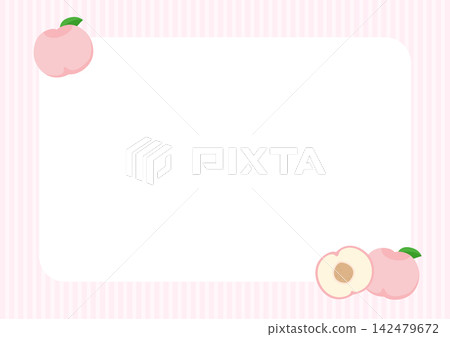 可愛的桃色條紋相框 可愛的桃色條紋相框 142479672