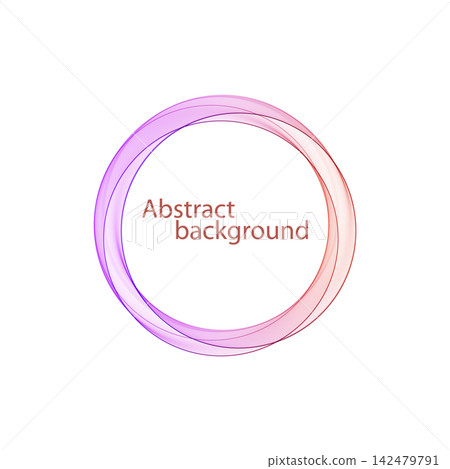 Abstract round background with thin wavy lines and a purple-pink gradient for your design. eps 10 Abstract round background with thin wavy lines and a purple-pink gradient for your design. eps 10 142479791