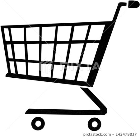 black shopping cart icon black shopping cart icon 142479837