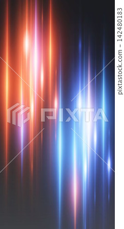Glowing vertical light streaks creating an energetic and vibrant abstract background Glowing vertical light streaks creating an energetic and vibrant abstract background 142480183