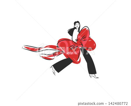 Woman with Giant Red Gift Bow, Holiday Sale and Shopping Promotion, Christmas Present, Black Friday Discount, Special Offer Fashion Vector Illustration Woman with Giant Red Gift Bow, Holiday Sale and Shopping Promotion, Christmas Present, Black Friday Discount, Special Offer Fashion Vector Illustration 142480772