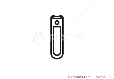 Simple line art icon of a nail clipper Simple line art icon of a nail clipper 142481229
