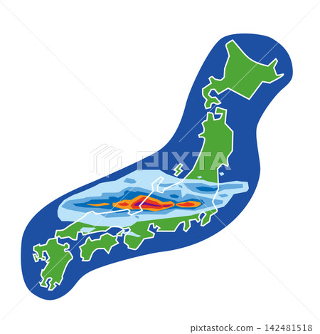 Japanese archipelago and linear rainbands Japanese archipelago and linear rainbands 142481518