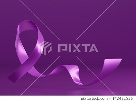 cancer, ribbon, 3d 142481536