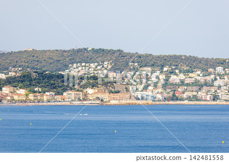 法國南部尼斯的夏日海景。 法國南部尼斯的夏日海景。 142481558