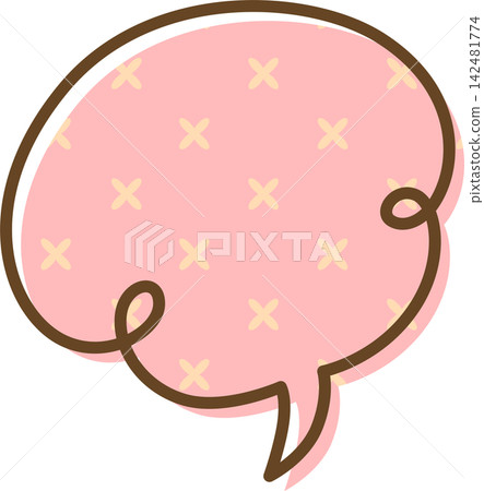 帶有圖案的單一對話氣泡圖標 帶有圖案的單一對話氣泡圖標 142481774