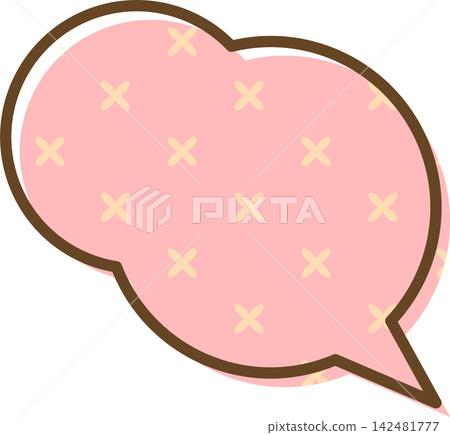 帶有圖案的單一對話氣泡圖標 帶有圖案的單一對話氣泡圖標 142481777