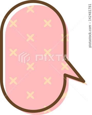 帶有圖案的單一對話氣泡圖標 帶有圖案的單一對話氣泡圖標 142481781